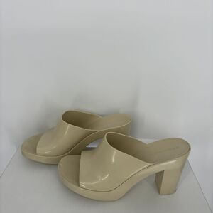 Bottega Veneta Ivory Platform Mule Heels